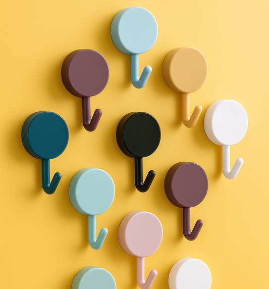 Lot de 10 accroches murales auto-adhésives – Crochets solides pour cuisine, salle de bain ou bureau