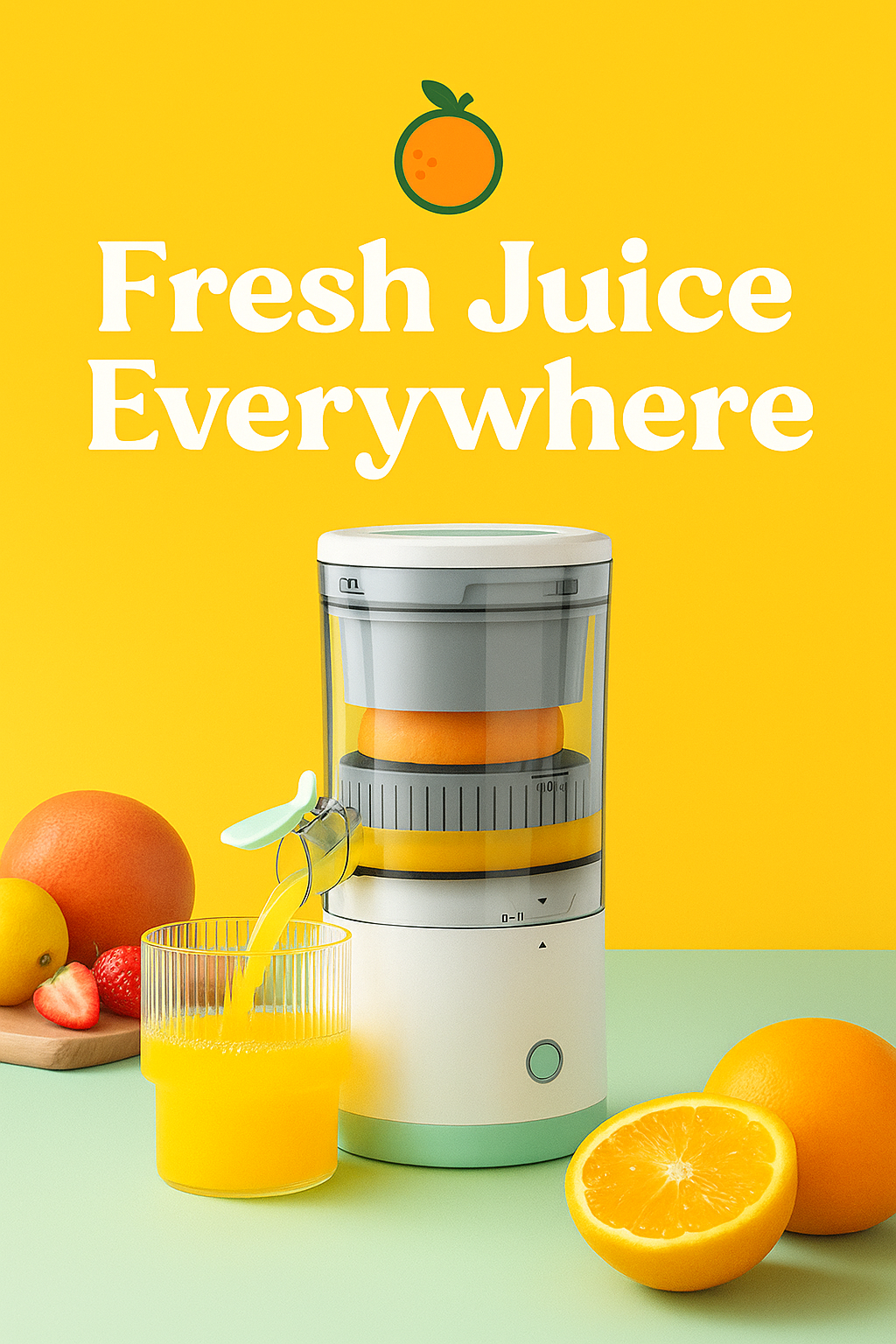 Presse-Agrumes Électrique Innovant – Du Jus Frais en Quelques Secondes !