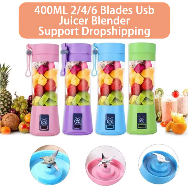 Blender Portable Rechargeable – Préparez vos jus frais partout !