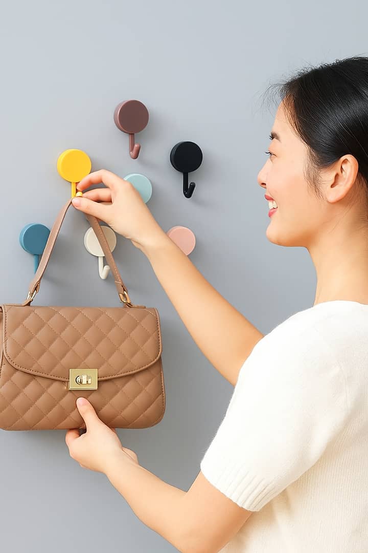 Lot de 10 accroches murales auto-adhésives – Crochets solides pour cuisine, salle de bain ou bureau